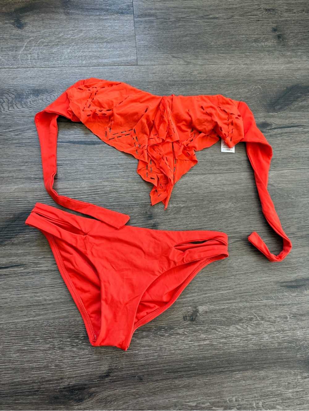 l*space Red Cutout Two-Piece Bikini Set